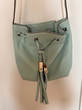Kate Spade Grace Blue Grey Street Cooper bucket crossbody